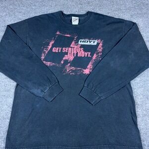 Hoyt Archery Shirt Mens XL Long Sleeve Get Serious Get Hoyt Graphic Black Tee